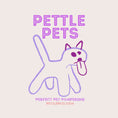 Load image into Gallery viewer, Organic Cotton T Shirt with Outline CAT Print Purple - Pettle Pets
