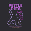 Load image into Gallery viewer, Organic Cotton T Shirt with Outline CAT Print Purple - Pettle Pets
